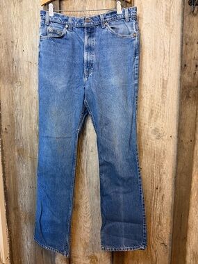 Vintage Levi’s 517 Orange Tab Bootcut Denim Jeans Made of USA: Sz 36x34